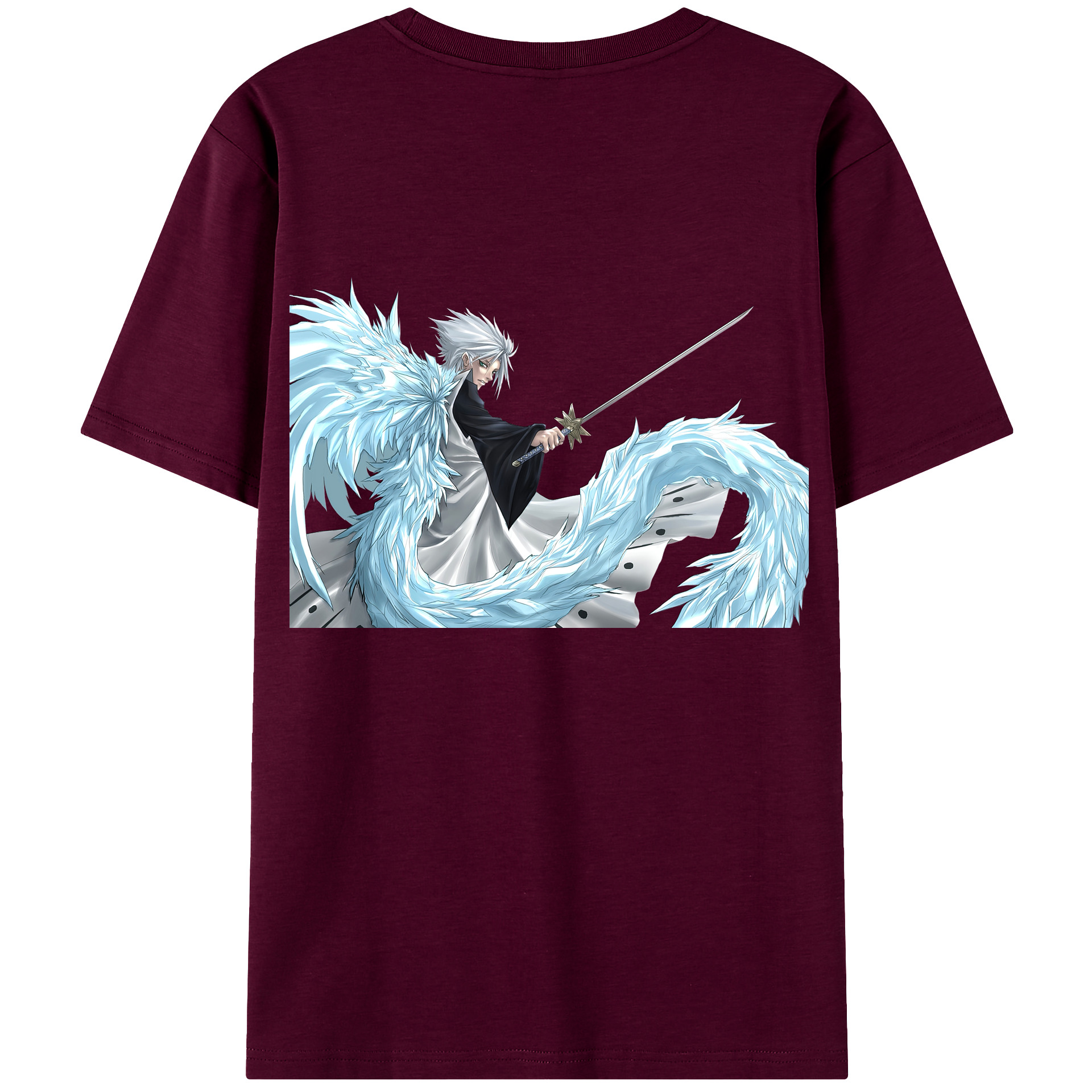 （画像用） ブリーチ 日番谷冬獅郎（ひつがや とうしろう） BLEACH Hitsugaya Toushirou レディース半袖Tシャツ(バックプリント)